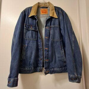 Levi's Mens Stock Denim Trucker Jacket, blue, sz L